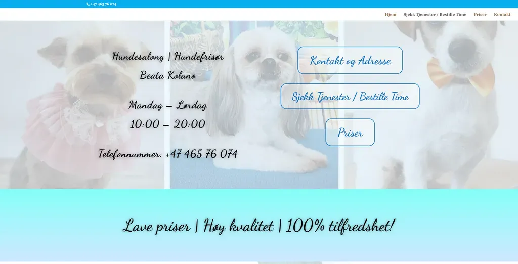 Hundefrisør Website